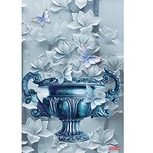 rangoli flower pot wall sticker  12x18 sheet self adhesive home dcor for living room bedroom amp wallsdesign-15