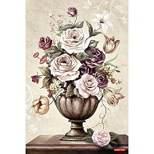 rangoli flower pot wall sticker  12x18 sheet self adhesive home dcor for living room bedroom amp wallsdesign-7