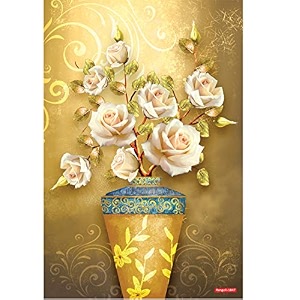 rangoli flower pot wall sticker  12x18 sheet self adhesive home dcor for living room bedroom amp wallsdesign-13