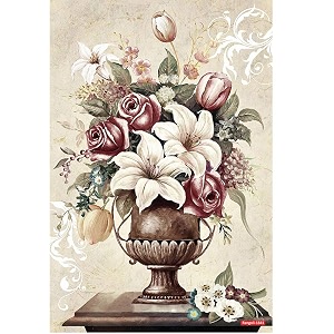 rangoli flower pot wall sticker  12x18 sheet self adhesive home dcor for living room bedroom amp wallsdesign-9