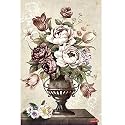 Rangoli Flower Pot Wall Sticker – 12x18 Sheet Self Adhesive Home Décor for Living Room, Bedroom &amp; Walls.Design-8