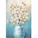 Rangoli Flower Pot Wall Sticker – 12x18 Sheet Self Adhesive Home Décor for Living Room, Bedroom &amp; Walls.Design-19