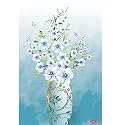 Rangoli Flower Pot Wall Sticker – 12x18 Sheet Self Adhesive Home Décor for Living Room, Bedroom &amp; Walls.Design-14