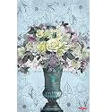 Rangoli Flower Pot Wall Sticker – 12x18 Sheet Self Adhesive Home Décor for Living Room, Bedroom &amp; Walls.Design-25