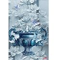 Rangoli Flower Pot Wall Sticker – 12x18 Sheet Self Adhesive Home Décor for Living Room, Bedroom &amp; Walls.Design-15