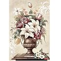 Rangoli Flower Pot Wall Sticker – 12x18 Sheet Self Adhesive Home Décor for Living Room, Bedroom &amp; Walls.Design-9