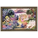 Rangoli Waterproof and Scratch Proof Vinyl Wall Sticker with Sparkle Lamination- Multicolor, 12 x18 inch DC2042