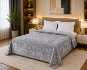 Rangrika.in Solid Self Design Double AC Blanket