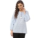 Rangriti Blue Art Silk Short Top for