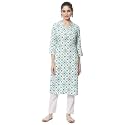 Rangriti Blue Liva Straight Kurta for Women