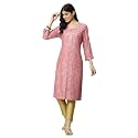 Rangriti Blue Liva Straight Printed Kurta for