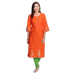 Rangriti Blue Straight Kurta for Women