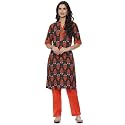 Rangriti Grey Liva Straight Kurta for Women