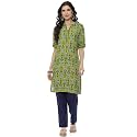 Rangriti Grey Liva Straight Kurta for Women