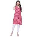 Rangriti Mustard Liva Straight Printed Kurta for
