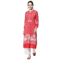 Rangriti Off White Liva Straight Kurta for