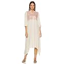 Rangriti Off White Viscose A-Line Kurta for
