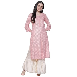 Rangriti Sage Green Liva Straight Printed Kurta