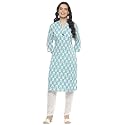 Rangriti Sea Blue Rayon Staight Kurta for