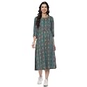 Rangriti Teal Liva Straight Dress