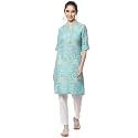 Rangriti Purple Liva Straight Kurta for Women