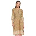 Rangriti Womens Round Neck Printed Kurta
