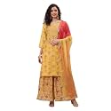 Rangriti Yellow Art Silk Sharara Suit Set