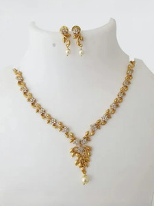 rangrozo jewellery zircon gold-plated plated copper necklace