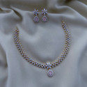 Rangrozo Jewellery Zircon Gold-plated Plated Copper Necklace