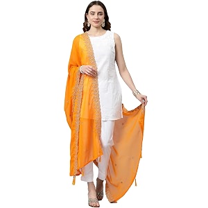rani saahiba women39s chiffon emboidered dupatta
