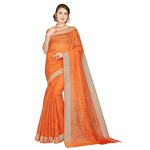 RANI SAAHIBA Womens Cotton Blend Woven Border