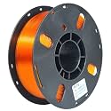 RANKI PETG Filament 1.75mm 3D Printer Filament, Dimensional Accuracy +/- 0.03 mm, 1kg Spool(Transparent Orange)
