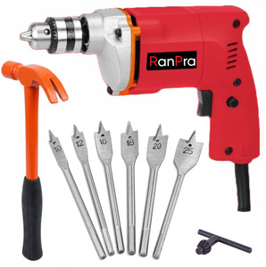 RanPra 10MM DRILL MACHINE WITH 6PCS FLAT