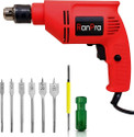 RanPra 10MM FORWARD & REVERSE FUNCTION DRILL MACHINE WITH 6PCS WOOD FLAT BIT|10MM DRILL Heavy Duty ELECTRIC DRILL FOR MAKING HOLES AND TIGHT SCREW'S | Hammer Drill (10.2 mm Chuck Size, 650 W)