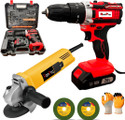 RanPra 21VOLT CORDLESS DRILL AND 100110MM ANGLE