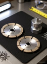 RanPra 2PCS DIAMOND BLADE AND DOUBLE BLADE ADOPTER Angle Grinder