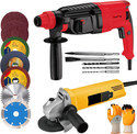 RanPra 7 KG DEMOLITION / BREAKER REDHORSE HEAVY DUTY Hammer Drill (25 mm Chuck Size, 1200 W)