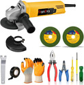 RanPra HEAVY DUTY 4 ANGLE GRINDER WITH 2PCS CUTTING WHEEL & 6 DIFFERENT HAND TOOL Angle Grinder