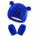 RAOEXI Unisex Baby Toddler Hat and Mitten Set Winter Knitted Thick Warm Beanie Cap Gloves for Infant Boys Girls