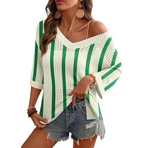Rapbin Womens Crochet V Neck Beach Cover