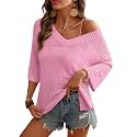 Rapbin Women39s Crochet V Neck Beach Cover