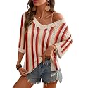 Rapbin Women39s Crochet V Neck Beach Cover