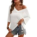 Rapbin Women39s Crochet V Neck Beach Cover