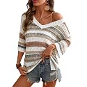 Rapbin Women39s Crochet V Neck Beach Cover