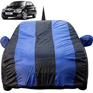 swift dustproof car cover with mirror amp antenna pockets royal blue stripes taffeta polystertriple stitched compatible with maruti swift car cover 2005 to 2017 car accessories