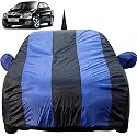 Swift Dustproof Car Cover with Mirror &amp; Antenna Pockets, Royal Blue Stripes, Taffeta Polyster,Triple Stitched, Compatible with Maruti Swift Car Cover (2005 to 2017), Car Accessories