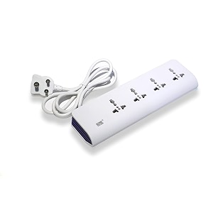 rapid extension board with 3 pin 4 meter heavy duty cord 4 socket supply indicator amp durable polycarbonate body r954