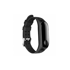 rapidotzz mi band straps - pack of 1 black unisex  removable straps only for mi band 3 and 5  multicolour  free size  only straps  easy to maintain  removable straps for mi smartwatch