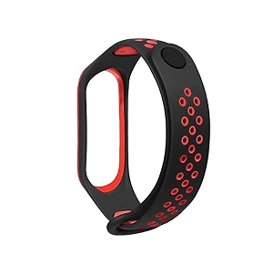 rapidotzz mi band straps - pack of 1red unisex  removable straps only for mi band 3 and 4  multicolour  free size  only straps  easy to maintain  removable straps for mi smartwatch
