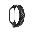 Rapidotzz Mi Band Straps - Pack of 1 (Black-Grey, Unisex) | Removable Straps ONLY for MI Band 3 and 4 | MultiColour | Free Size | Only Straps | Easy to Maintain | Removable Straps for MI Smartwatch